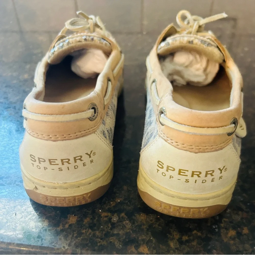 Sperry CUTE 💕Women's Beige and Animal Print Loafers - Picture 3 of 4